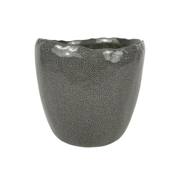 Other - Debi Lilly Uneven Edge Ceramic Glazed Planter Speckled Gray